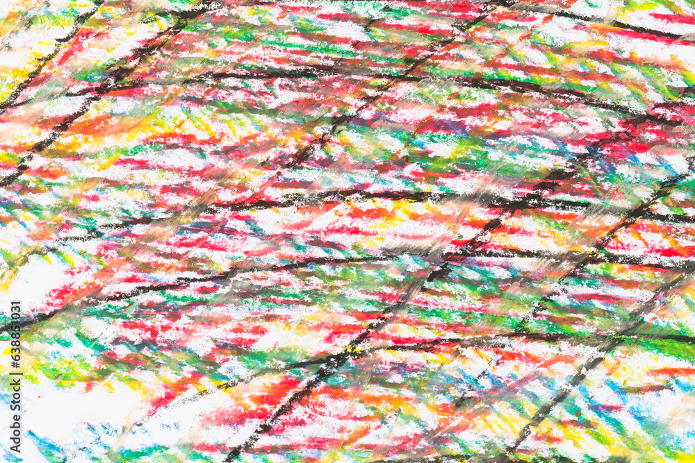 Crayon drawing texture of different colors - abstract background Crayon drawing texture of different colors - abstract background