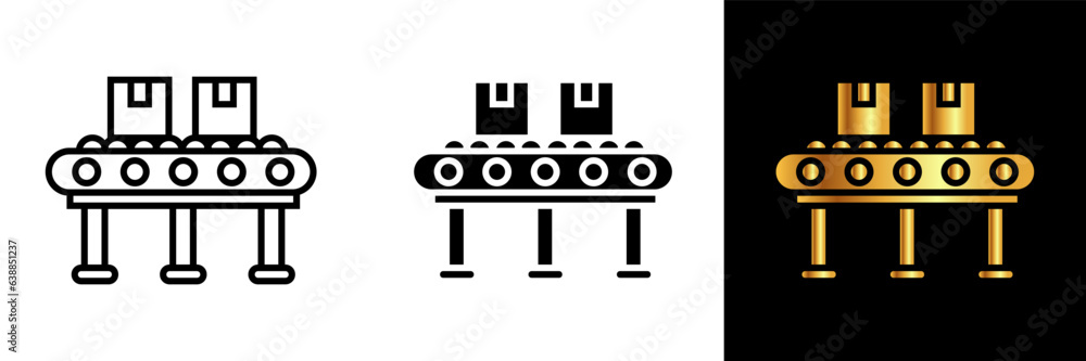 Conveyor Belt Icon, an icon representing a conveyor belt, symbolizing automation, transportation, and industrial processes for moving goods and materials. Conveyor Belt Icon, an icon representing a conveyor belt, symbolizing automation, transportation, and industrial processes for moving goods and materials.