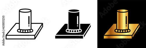 Welded Metal Joint Icon, an icon representing a welded metal joint, symbolizing structural integrity, bonding, and precision in metal fabrication and construction.