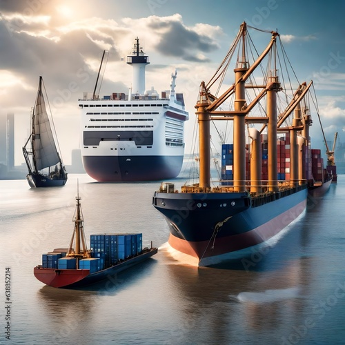 container ship in the port
