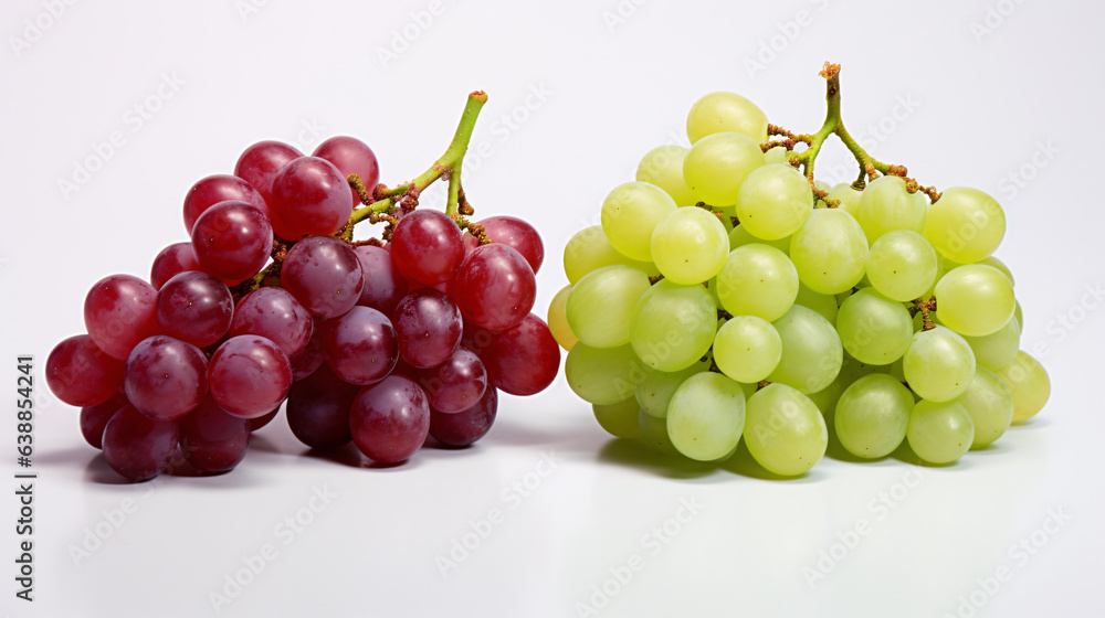 bunch of red with green grapes