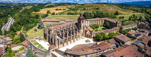 Fotografía Aerial view of St Anthony or Saint Antoine l Abbaye in Vercors in Isere, Auvergn