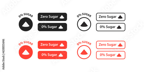 Sugar free vector icon. Symbol of healthy eating and low-calorie foods. Content without sugar, Products with a minimum content of sucrose, Alternative to sweets - products without excess sugar.