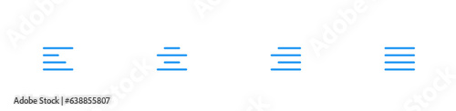 blue text align vector icon button