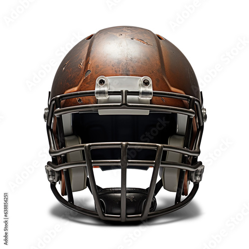 American Football Helm, benutzt, alt, kaputt, generative AI