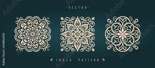 Indian traditional pattern Asian pattern