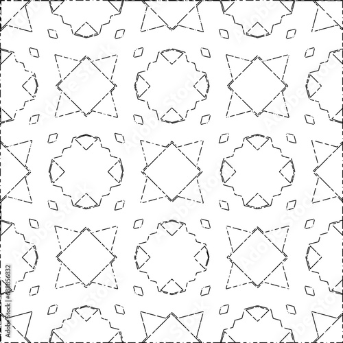 White background with black Dashes lines. Plain background with  simpe pattern. Black and white color. Abstract background for web page, textures, card, poster, fabric, textile.