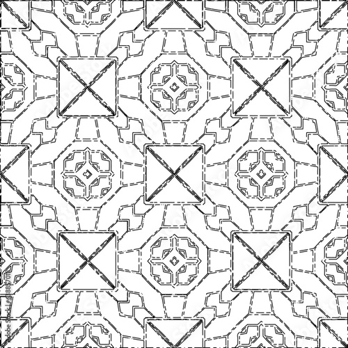 White background with black Dashes lines. Plain background with  simpe pattern. Black and white color. Abstract background for web page, textures, card, poster, fabric, textile.