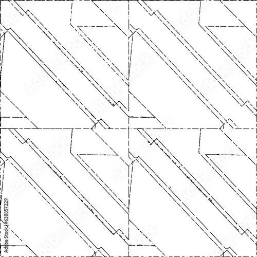 White background with black Dashes lines. Plain background with  simpe pattern. Black and white color. Abstract background for web page, textures, card, poster, fabric, textile.