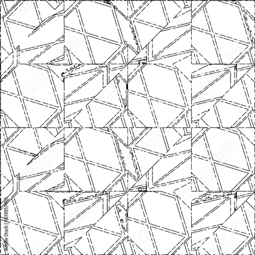 White background with black Dashes lines. Plain background with  simpe pattern. Black and white color. Abstract background for web page, textures, card, poster, fabric, textile.