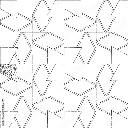 White background with black Dashes lines. Plain background with  simpe pattern. Black and white color. Abstract background for web page, textures, card, poster, fabric, textile.