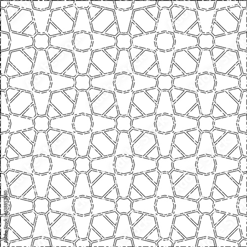 White background with black Dashes lines. Plain background with  simpe pattern. Black and white color. Abstract background for web page, textures, card, poster, fabric, textile.