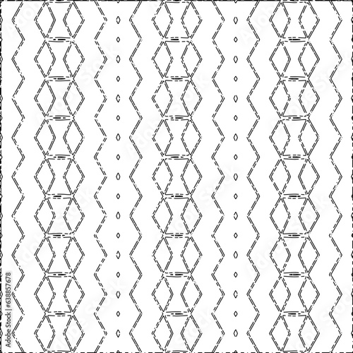 White background with black Dashes lines. Plain background with  simpe pattern. Black and white color. Abstract background for web page, textures, card, poster, fabric, textile.