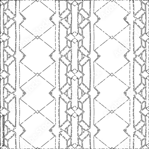 White background with black Dashes lines. Plain background with  simpe pattern. Black and white color. Abstract background for web page, textures, card, poster, fabric, textile.