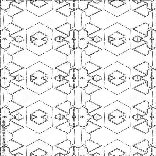 White background with black Dashes lines. Plain background with  simpe pattern. Black and white color. Abstract background for web page, textures, card, poster, fabric, textile.