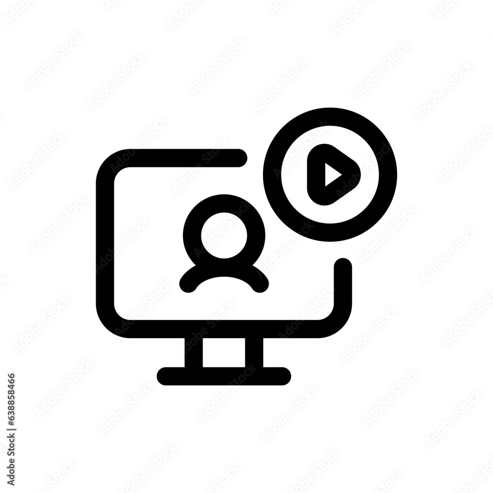 Simple Webinar icon. The icon can be used for websites, print templates, presentation templates, illustrations, etc Simple Webinar icon. The icon can be used for websites, print templates, presentation templates, illustrations, etc