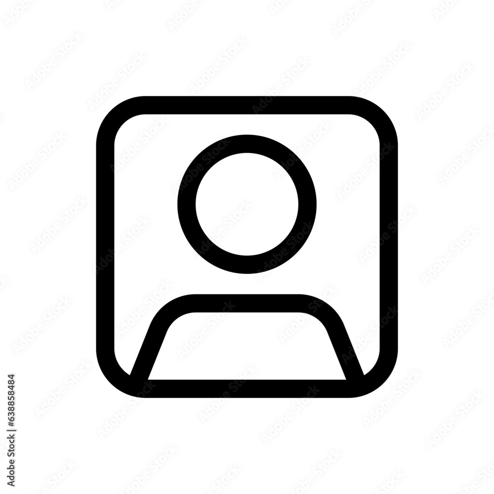 Simple Account icon. The icon can be used for websites, print templates, presentation templates, illustrations, etc