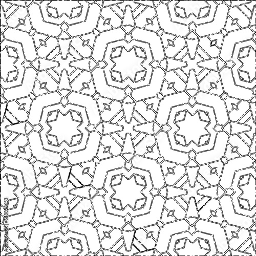 White background with black Dashes lines. Plain background with  simpe pattern. Black and white color. Abstract background for web page, textures, card, poster, fabric, textile.