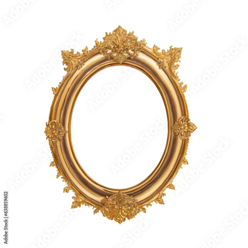 Antique Gold Frames Clipart - Rococo and Baroque Vintage Clip Art Graphics for Altered Art or Junk Journals, Instant Download, Transparent PNG