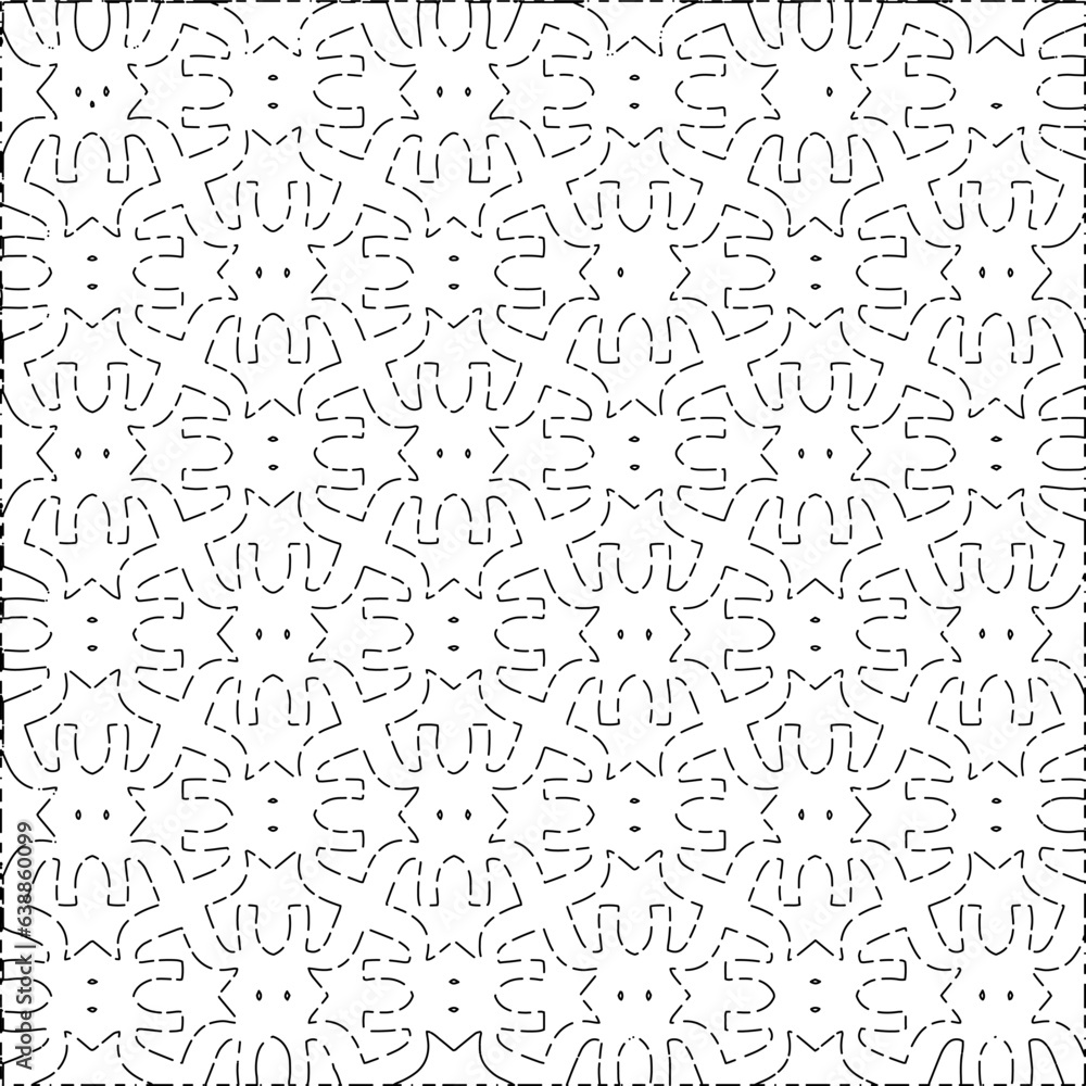 White background with black Dashes lines. Plain background with  simpe pattern. Black and white color. Abstract background for web page, textures, card, poster, fabric, textile.