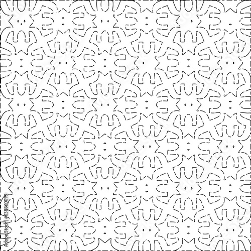 White background with black Dashes lines. Plain background with simpe pattern. Black and white color. Abstract background for web page, textures, card, poster, fabric, textile.