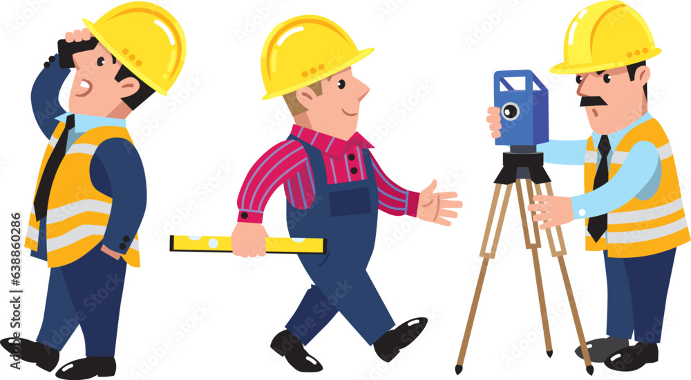 Funny construction engineer, worker and architect Funny construction engineer, worker and architect