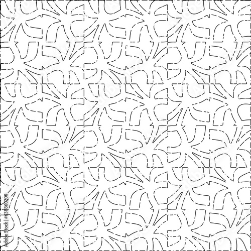 White background with black Dashes lines. Plain background with  simpe pattern. Black and white color. Abstract background for web page  textures  card  poster  fabric  textile.