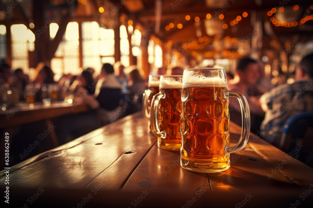 AI generated image of beer on octoberfest