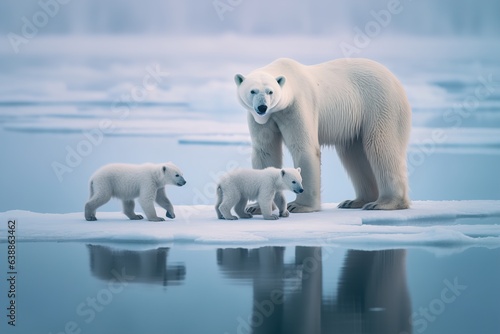 nature bear wildlife polar bear arctic conservation ice animal wilderness cold preservation ecology winter snow climate change environment change warming global warming ecosystem generative ai