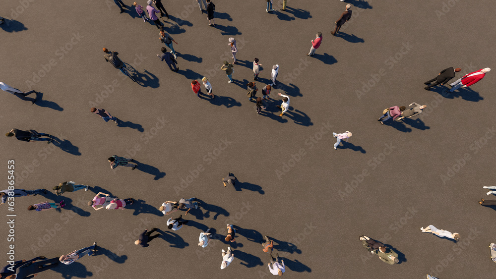 aerial view of a crowd aerial view of a crowd