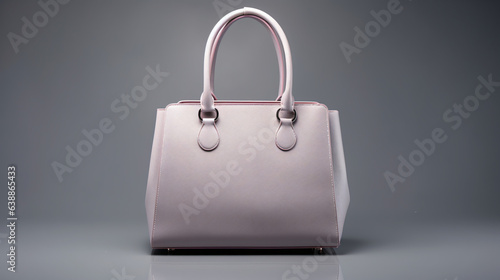 Trendy Gray Women's Handbag on Studio Background - Stylish and Modern Accessory