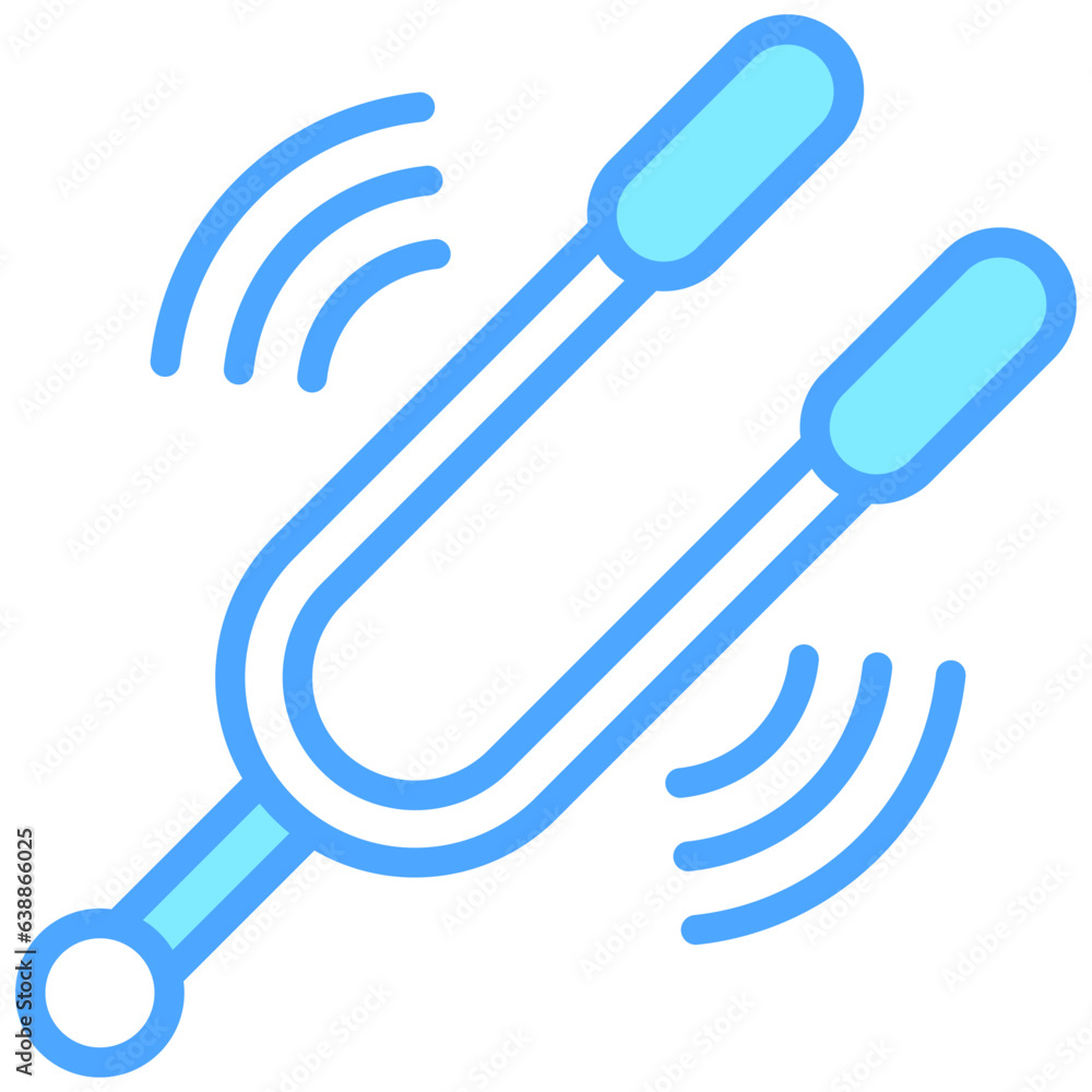 Diapason icon often used in design, websites, or applications, banner, flyer to convey specific concepts related to music and multimedia
