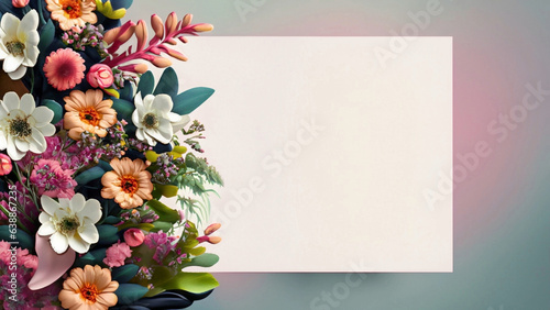 card with flowers