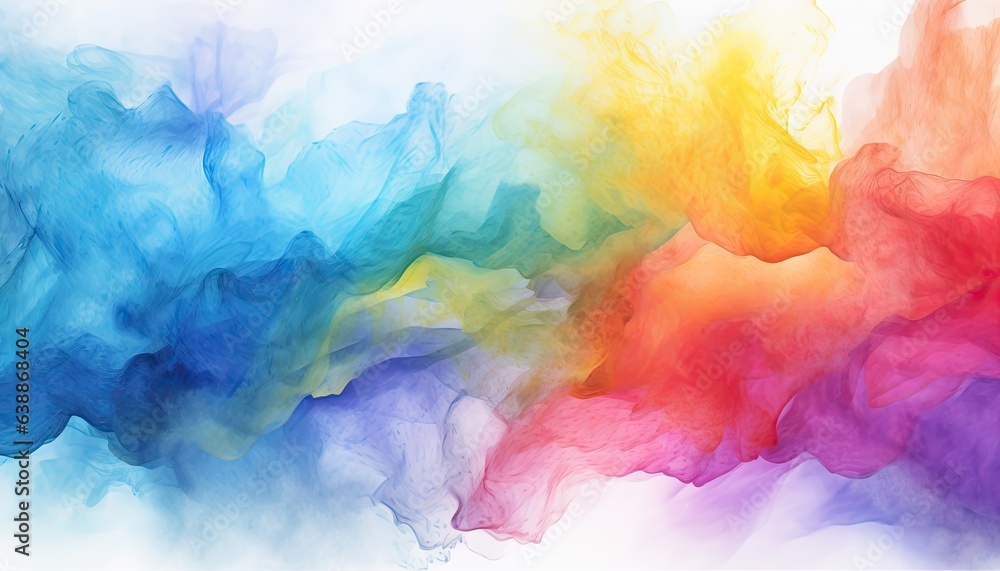 Rainbow background, imitation of watercolor. Abstract background with blurred colors.
