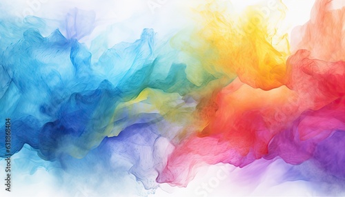 Rainbow background  imitation of watercolor. Abstract background with blurred colors. 