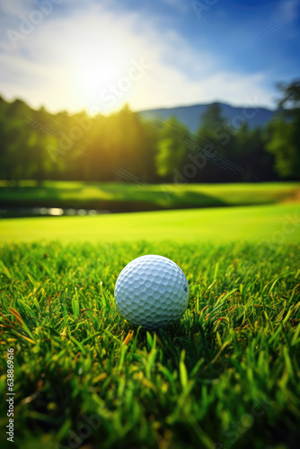 Golf Ball on Green Close-Up