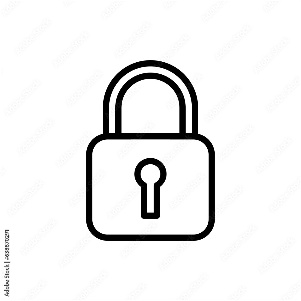 Lock vector icon for web design, UI, and app. isolated on white background Lock vector icon for web design, UI, and app. isolated on white background