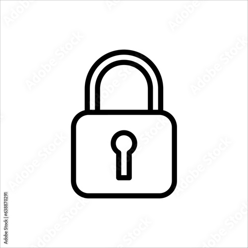 Lock vector icon for web design, UI, and app. isolated on white background