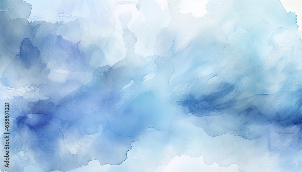 Fototapeta premium Background with blue watercolor streaks. Flowing watercolor spot in good quality