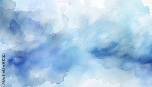 Background with blue watercolor streaks. Flowing watercolor spot in good quality