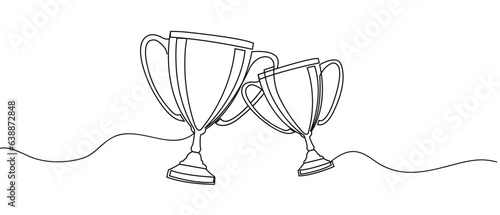 trophy line art style vector eps 10	