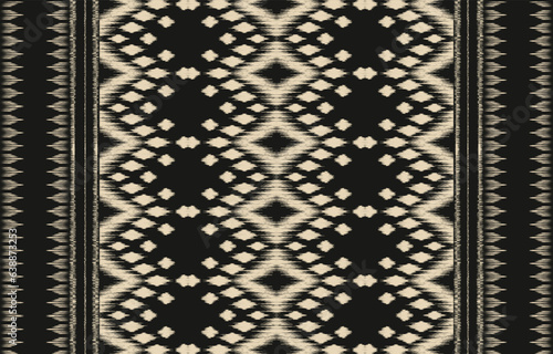 Ethnic abstract ikat art. Aztec ornament print. geometric ethnic pattern seamless  color oriental.  Design for background ,curtain, carpet, wallpaper, clothing, wrapping, Batik, vector illustration.