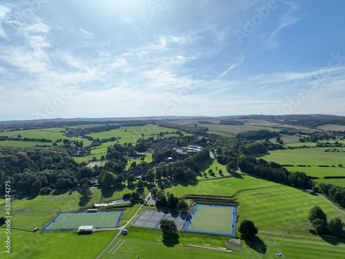 aerial view of the famous private school of Bryanston in Blandford in Dorset photo