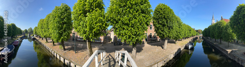 Panorama from the canal in Sloten