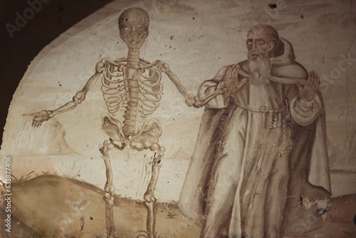 Wigry Camaldolese monastery catacombs, wall painting entitled 