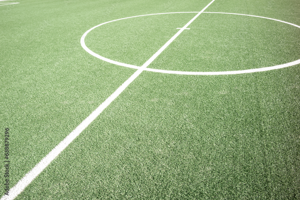 Fototapeta premium soccer field with white lines