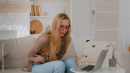 Photos Sick ill girl student business woman unwell lady in glasses Caucasian illness fe
