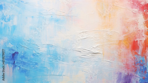 Colorful modern artwork with abstract paint strokes. Oil painting on canvas. Acrylic art, artistic texture. With brush daubs and smears grunge background.
Generative AI