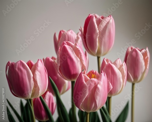 pink and white tulips #638879891