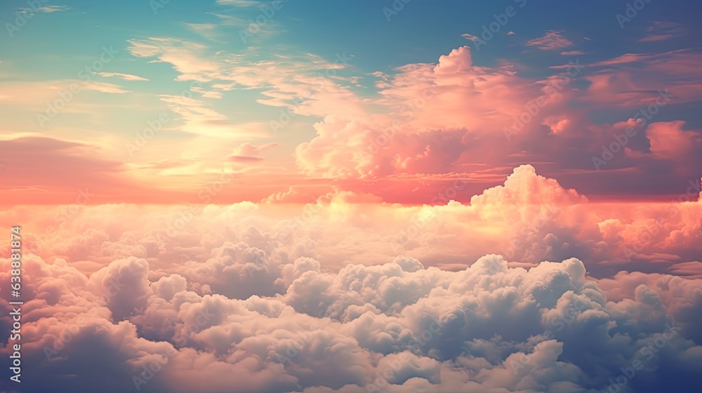 Foto de Stratus Clouds A Dramatic Cloudscape Under a Cinematic Color Filter, Perfect for